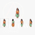 Outlaw Clothing Asymmetric Pastel Maxi Dress