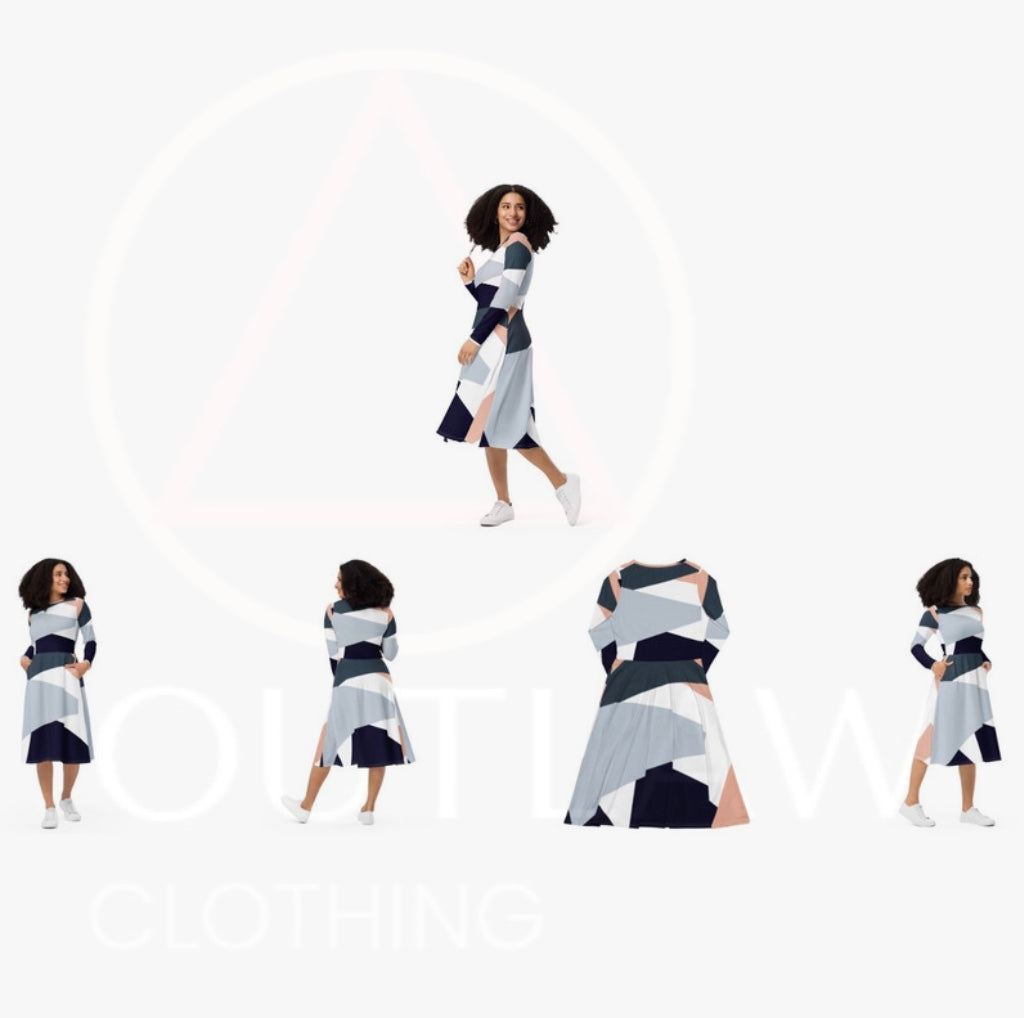 Outlaw Clothing LS Artsy Dress w/ Pockets
