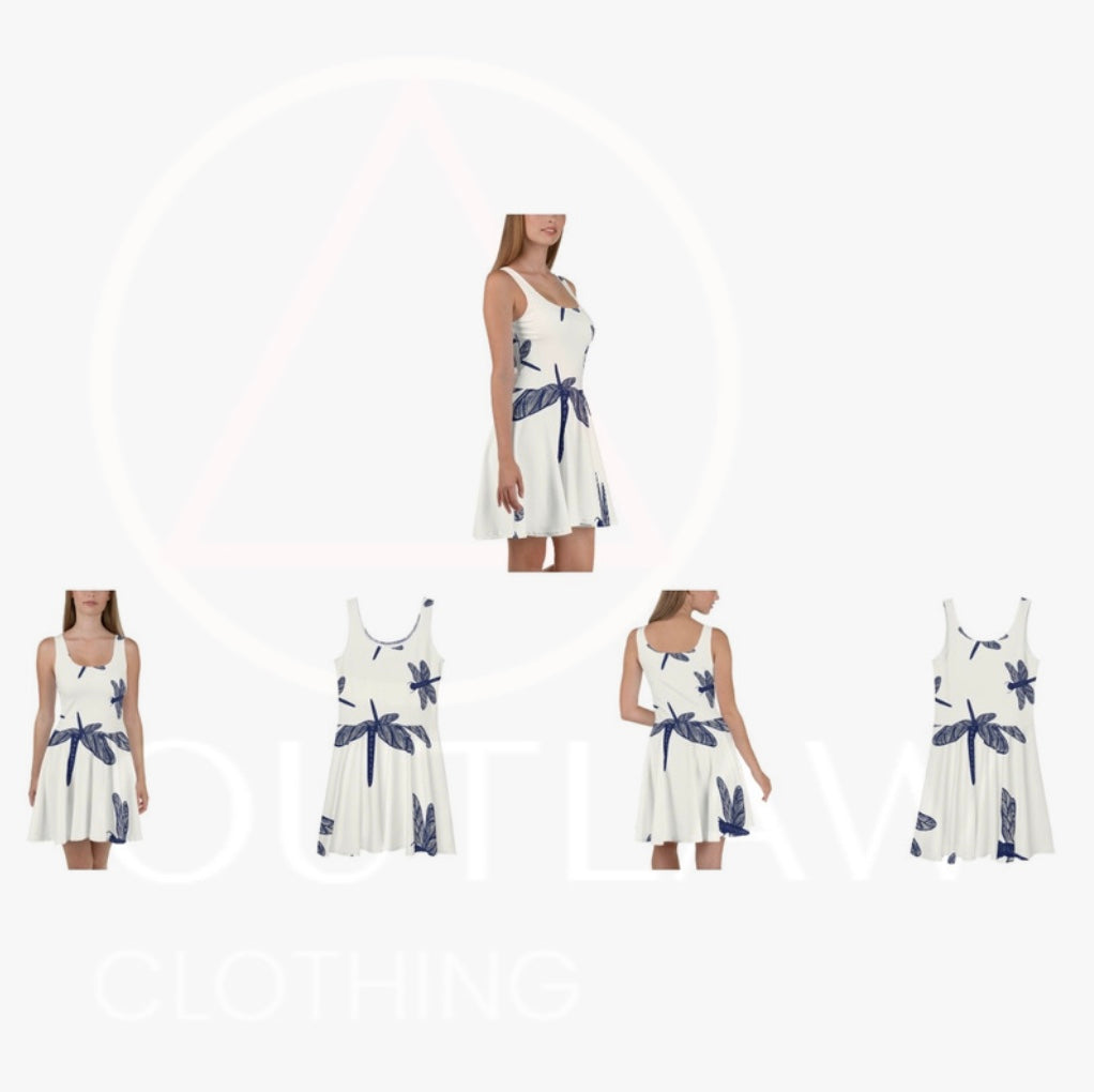 Outlaw Clothing White Dragonfly Minidress